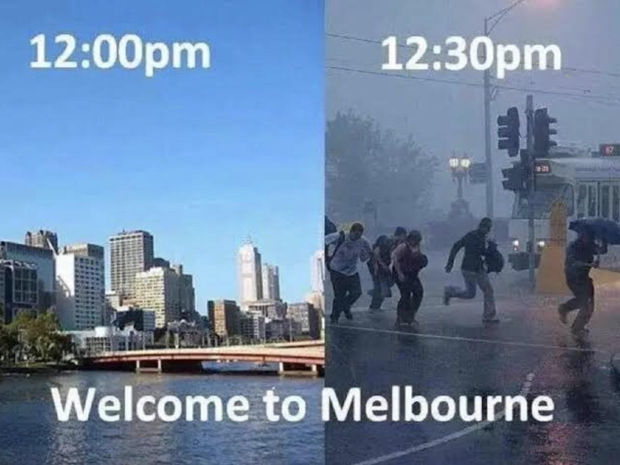 Melbourne weather is unpredictable at best