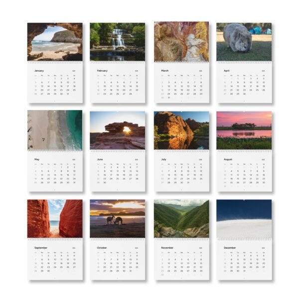 Nature-Inspired 2025 Wall Calendar - Monthly Scenic Views - Image 6